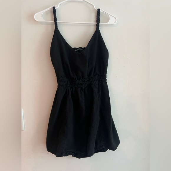 Zara Women’s Black Linen Sleeveless Romper Size XS - Picture 4 of 5